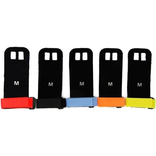 1 Pair Gymnastics Hand Grips Palm Protector hand guard black Leather for Fitness/Pull Ups/Chin Ups/Kettlebell workout training