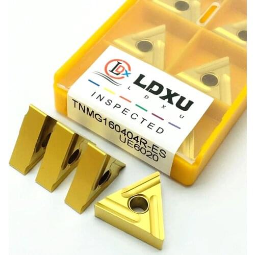 100PCS (10BOX) TNMG160404R UE6020 TNMG160404L carbide inserts, external turning tools, original CNC milling cutters