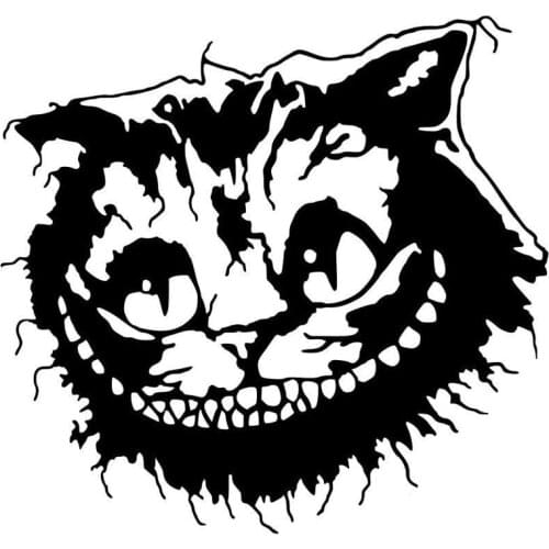 15.2*14.4CM Cheshire Cat Vinyl Decal Fashion Funny Car Styling Decorative Stickers Motorcycle Accessories C4-0497