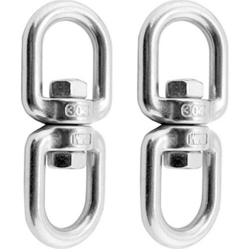 2/1 Pc Swivel Shackle Ring Marine Hardware Stainless Steel Rotation Quick Hook Buckle for Rock Climbing Hiking Rotated Carabiner