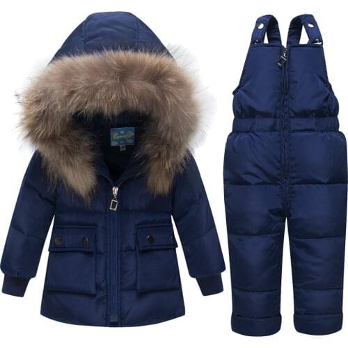 2020 Baby Winter Snowsuits Childrens Overalls Solid Color Parkas for Baby Newborn Coat Infant Duck Down Boys & Girl Coat