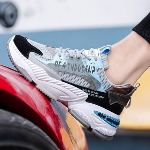 2021 Fashion Man Platform Shoes Street Style Mens Chunky Sneakers Leather Men Casual Tenis Trainers Zapatillas Hombre