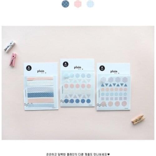 3sheets Korea Suatelier Scrapbooking Label Paper Sticker Simple Graphic Stationery DIY Craft Decoration Home Supplies