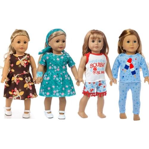 4 Sets Doll Clothes-Fashioh Dress for My Little Baby-18inch Life/generation Doll Accessories-american Toy Outfit for Girls Gift