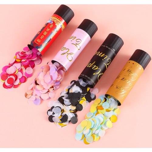 5/10pcs Spring Confetti Cannon Party Air Compressed Poppers Wedding Streamer Christmas Decoration Spray Varnish Supplies(12cm)