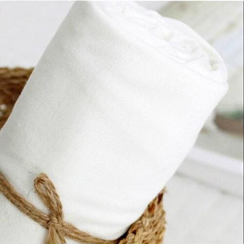 50x150cm Double-deck Cotton yarn cloth white Pure lining diaper clothing The abdomen bring high density Gauze fabric 180g/m