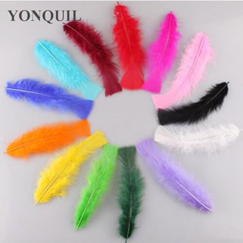 Free shipping 13 colors natural fluffy turkey feather 300 root sell DIY clothing cap shoes ornament accessories 15-20cm 6-8 inch