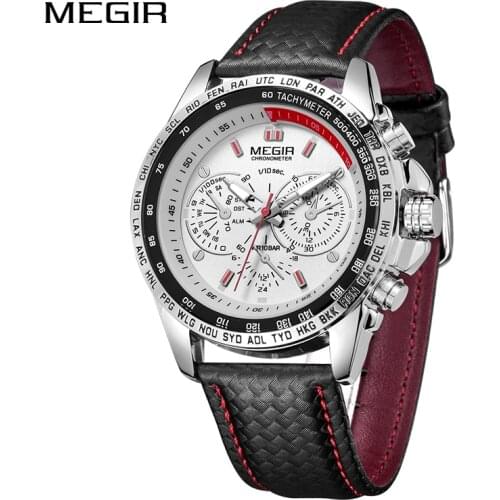 MEGIR Hot Fashion Casual Business Analog Quartz Wristwatches Men Waterproof Military Sports Watches Clock Male Relogio Masculino