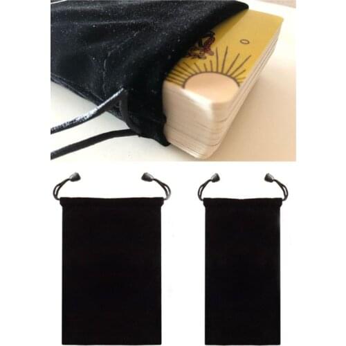 Black Velvet Tarot Card Storage Bag Board Game Accessories Dice Drawstring Bags