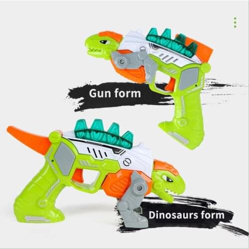 2 in 1 Electric Deformation Gun Toys Sound and Light Dinosaur Simulation Pistol Gun For Boy Outdoor Sports Weapon Game Toy