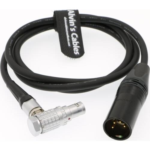 Alvins Cables XLR 4 Pin Male to Right Angle Female 1B 6 Pin Elbow Cable For Red Scarlet Epic
