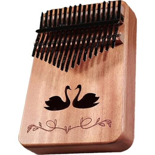 Kalimba 17 Key Elegant Swan Style Calimba Child Musical Instrument Accessory Gift For Kids Adults Finger Thumb Piano Full Kits
