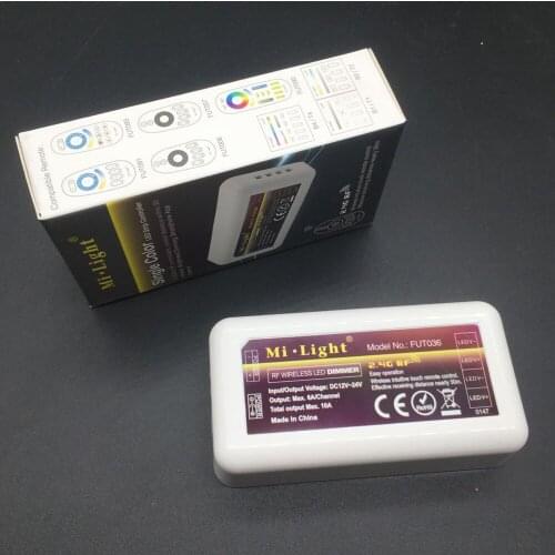 Mi Light 2.4G RF Wireless single color dimmer FUT036 warm whtie/white led strip controller