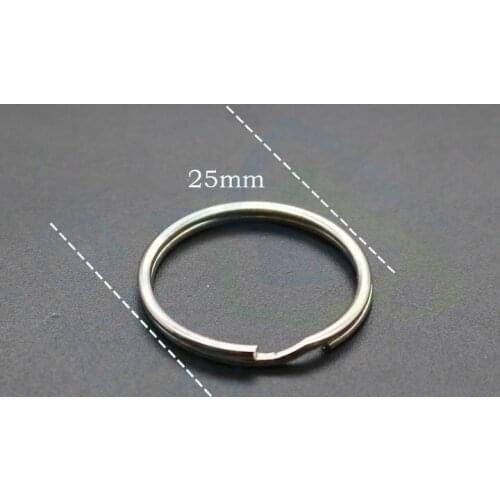 KeyRing Round Split Key Rings Keychain Diameter 25MM Nickel Compass key ring keychain connector llaveros hombre chaveiro