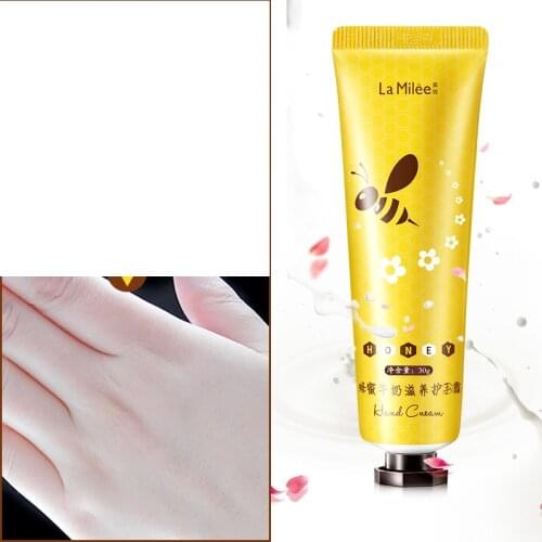 LAMILEE Honey Milk Hand Cream Anti-Dryness Moisturizing Anti-chapping whitening Hand care 30g Hydrating for Winter Repair