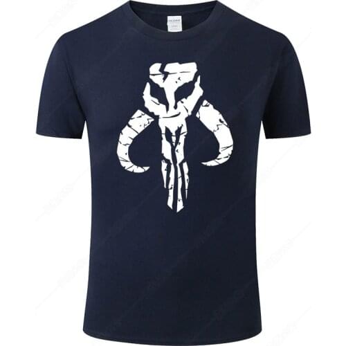Summer Cotton Mens T-Shirt The Mandalorian Print T Shirt Men Unisex New Fashion Short Sleeves Cool Tshirt Funny Top Tee J24
