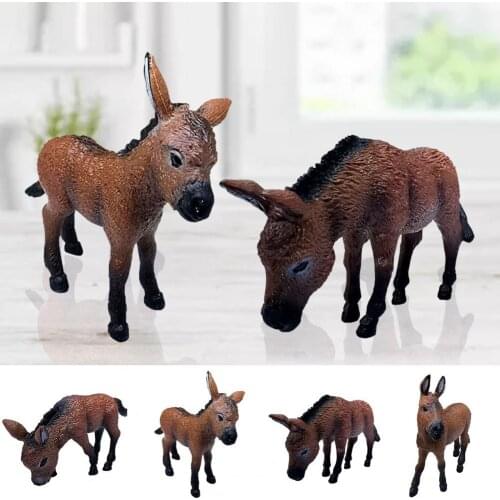 Little Donkey Ornament Interesting Creative Simple Design Wild Animal Little Donkey Statue for Show