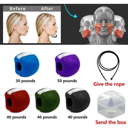 Jawzrsiz 30/40/50Pounds Face Masseter Men Facial Pop NGo Mouth Jawline Jaw Muscle Exerciser Chew Ball Chew Bite Breaker Training