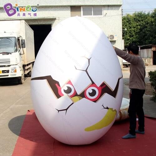 Outdoors decorative 1.8 meters inflatable big cracked egg high quality digital printed blow up egg inflatable toys