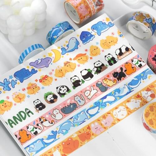 3 pcs/lot Animal group house series Decorative Adhesive Tape Masking Tape set Diy Scrapbooking Sticker Label Japanese Stationery