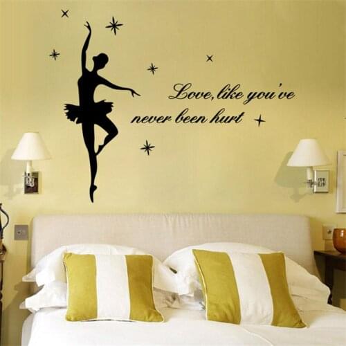 Stickers Home Letters Sofa Decor Living Wall Girl Wall Room Poster Dancing