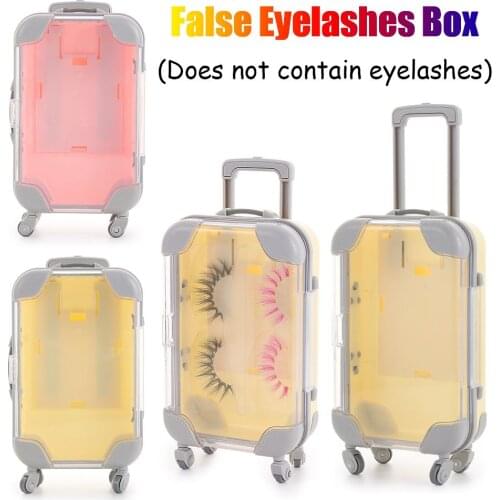 New Design Mink Lash Tray Plastic Multicolor Makeup Tool False Eyelashes Box Eyelash Package luggage suitcase box