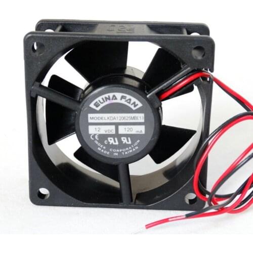 New Original ELINA FAN KDA120625MB DC12V 120mA 60x60x25MM 6CM 2Lines Cooling fan
