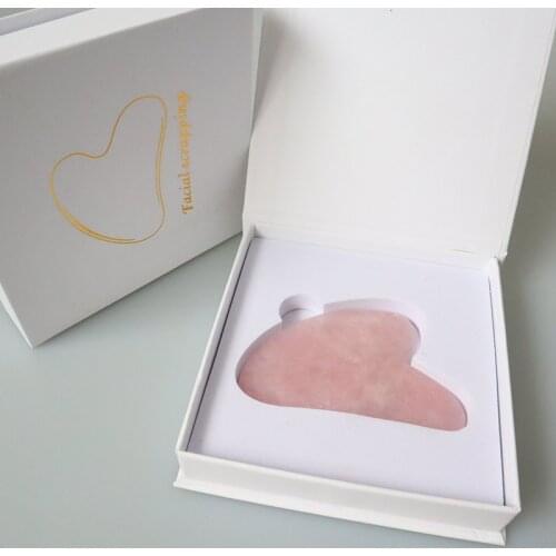 Face Massage Jade Roller Set Rose Quartz Natural Stone Crystal Lift Wrinkle Double Chin Remover Beauty Care Slimming Tools