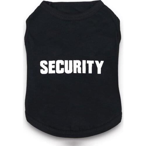 Security Dog Shirt Summer Clothes for Pet Puppy Tee Shirts Dogs Costumes Cat Tank Top Vest Fashion Small Dog Vest Pet Costume