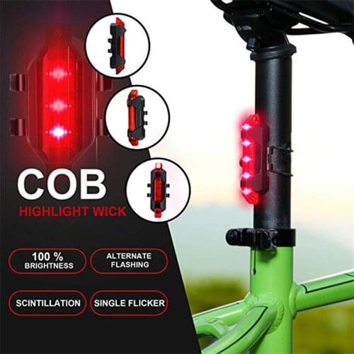 Bicycle Light Waterproof Rear Tail Light USB Charge Led Style Rechargeable Bike Mountains Bike spoke light safety warning light