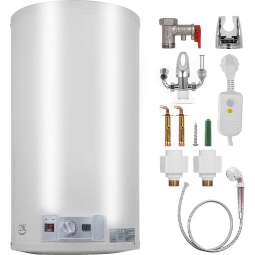 VEVOR 120L Electric Hot Water Heater Boiler Storage Tank Safe W/ Shower Head Bathroom