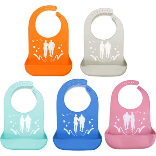 Adults Waterproof Anti-oil Silicone Bib Elderly Aged Mealtime Cloth Protector