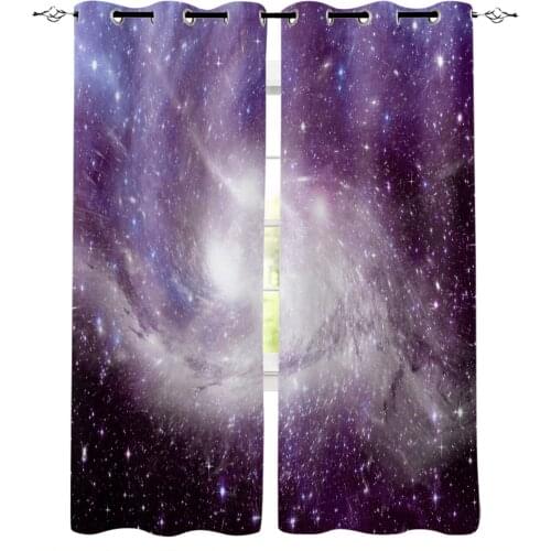 Starry Sky Nebula Cosmic Dream Color Curtains for Living Room Bedroom Kitchen Window Treatment Curtain Home Decoration