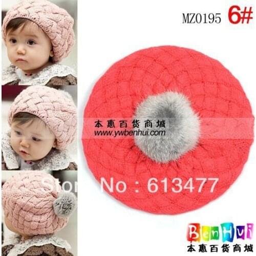 Winter Keep warm knitted hats for boy/girl/kits hats set,scarves, bug/bee infants caps beanine for chilldren mz0195-1pcs