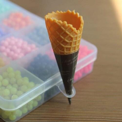 1/5pcs doll house simulation mini ice cream tray accessories DIY cream clay accessories sticker cone micro scene accessories
