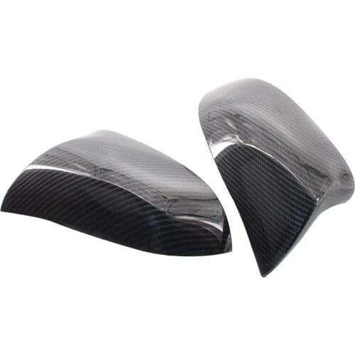 1 Pair Side Mirror Cover Carbon Fiber pattern Accessories Replacement for BMW F15 X5 2014-2018