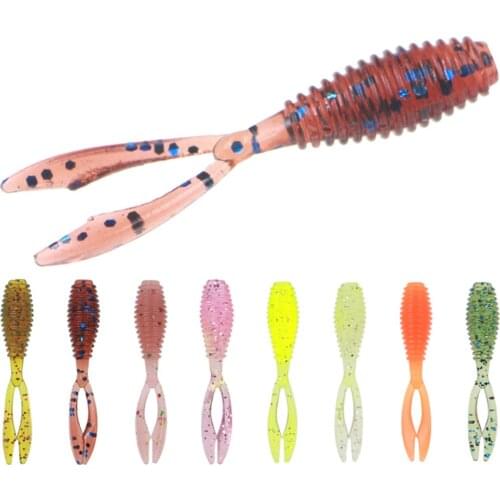 10pcs 0.4g Fishing Soft Lures 35cm Swimbait Split Tail Artificial Wobbler Jigging Jerkbait Shad Worm Bait Fishing Accessories