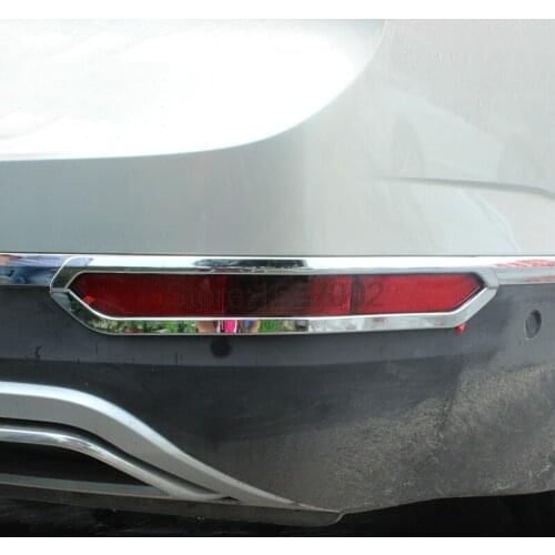 For Volkswagen VW Atlas Teramont 2017 2018 ABS Chrome Rear Reflector Fog Light Lamp Cover Trim Bezel Frame Styling Garnish 2PCS