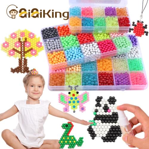 4.5MM Antistress Beads Cute Creative Magic Refill Puzzle Aquabeads Water Spray Beads Set Ball Children Games 3D DIY Education