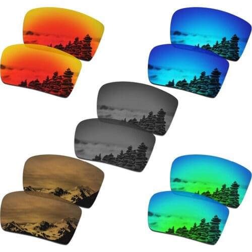 SmartVLT 5 Pairs Polarized Sunglasses Replacement Lenses for Oakley Oil Drum - 5 Colors