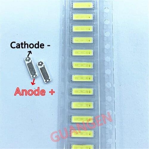 500pcs Original FOR LG High Power LED 7020 6V 1W 180mA 80LM Cool white LCD Backlight LED for TV/LCD Backlight Application