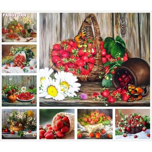 5D Diy Diamond Painting Fruit Cross Stitch Diamond Embroidery Sale Strawberry Rhinestones Art Picture Gift Wall Home Decoration