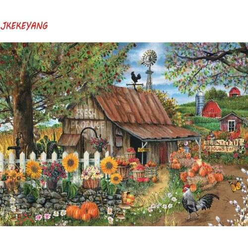 5D DIY square/round Diamond painting Beautiful farm garden Cross Stitch Diamond Embroidery Pattern Rhinestone J1685