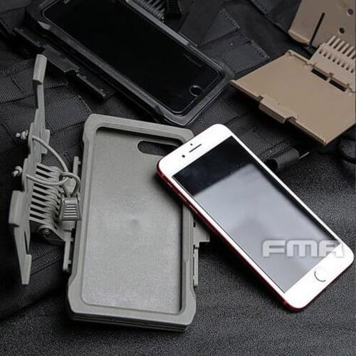 2019 NEW FMA airsoft I PHONE 7/8 Plus hiking mobile pouch TB1320 for Molle Vest System Chest-Mounted climbing Mobile Phone Case