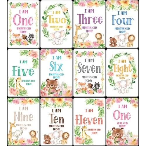 Baby Moment Cards & Keepsake Box Unisex Landmark Memory Milestone Photo Cards & Pregnancy & Key Age Markers Baby Shower Gift