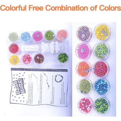 Girl DIY Bracelet DIY Candy Color Beaded Beaded Woven Color Bracelet Childrens Early Education Puzzle Handmade Toys
