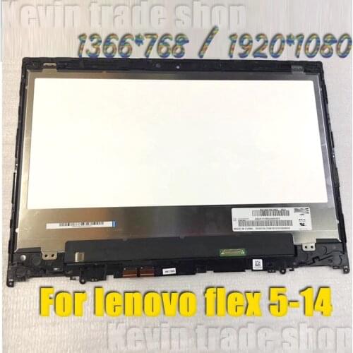 For Lenovo Yoga 520-14 80X8 520-14IKB Flex 5 1470 14" LCD Screen+Touch Digitizer Assembly with Frame