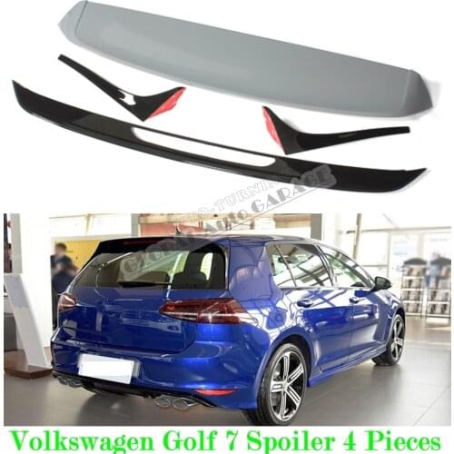 For Volkswagen Golf 7-7.5 2012-2020 Spoiler Wing 4 Pieces Auto Accessory Universal Spoilers Car Antenna Car Styling Diffüser