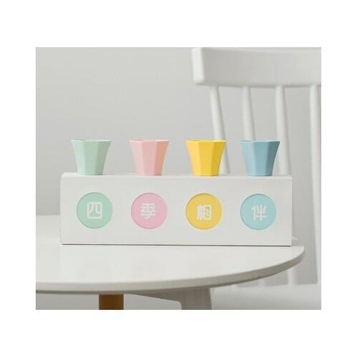 Ceramic Creative Color Small Tea Cup Set Four Seasons Cup Home Kung Fu Black Tea Jin Jun Mei Teaware Gift Set Free Shipping