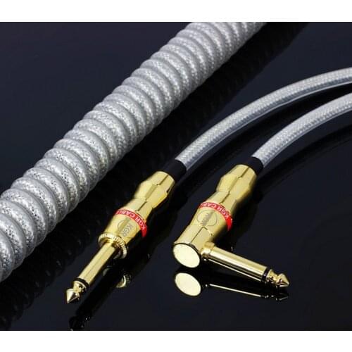 KGR positive guitar connection line electric guitar line instrument line spring line fever noise reduction screening transparent